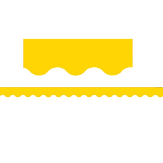 Teacher Created Resources Yellow Gold Scalloped Border Trim, 210ft.